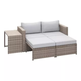 Juego Living Jardin Sofa Rattan 4 Piezas Diseño Premium Impo