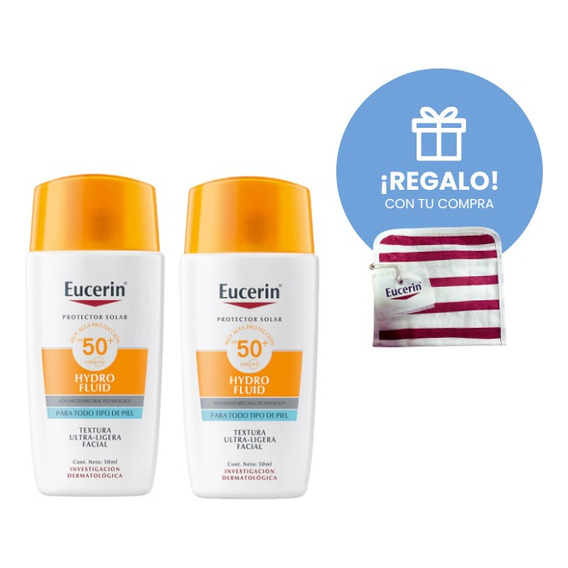 Combo X 2 Protector Solar Eucerin Fps 50 Hydro Fluid 50 Ml