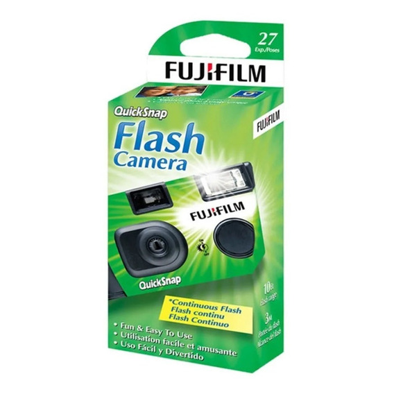 Cámara Desechable Fujifilm Quicksnap Flash 400 Negra/verde