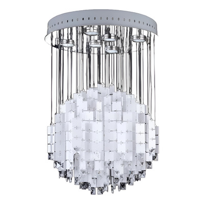 Lampara Esfera Colgante Jazmìn 6 Luces Apto Led Gu10   Cromo