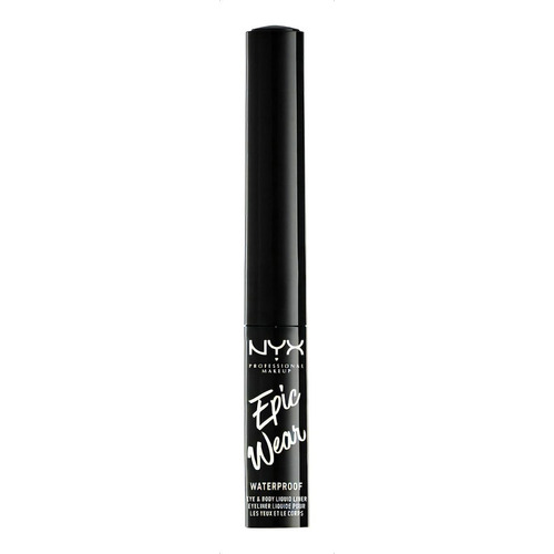 Delineador Líquido Nyx Epic Wear Impermeable Larga Duración Efecto Metálico Color Black