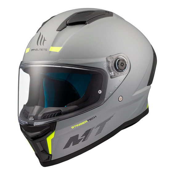 Casco Para Moto Mt Helmets Stinger 2 Gris Mate Certificado