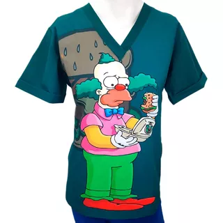 Conjunto Medico Scrub Quirurgico Hombre Krusty Simpsons Repe