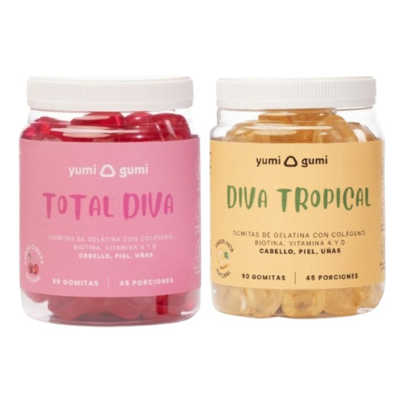 Pack Diva Tropical + Total Diva Gomitas Yumi Gumi 90 Und