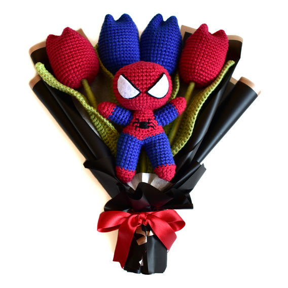 Ramo Spiderman Amigurumi A Crochet 30 Cm