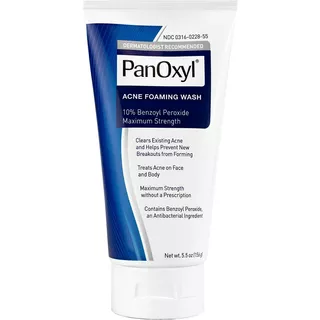 Panoxyl Limpiador Facial Para Acné Peróxido De Benzoílo 10%