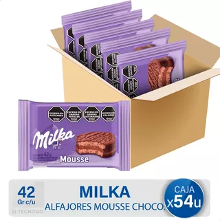 Caja Alfajor Milka Mousse Cubierto En Chocolate Pack