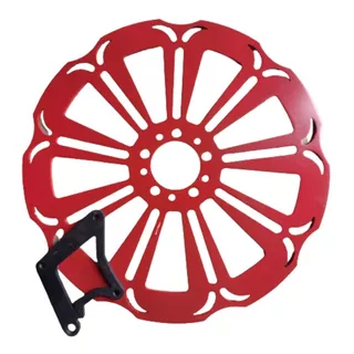 Discao Titan 160 370mm + Alongador Pinca Vermelho Honda Cg