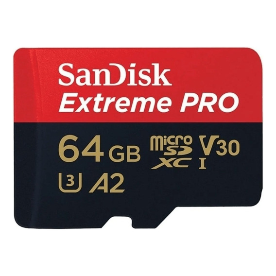 Tarjeta De Memoria Sandisk Microsd 64 Gb Extreme Pro 170mb/s