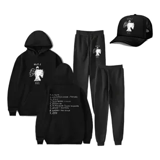 Combo Milo J -buzo Canguro + Jogger+gorra Trucker- 111 Rap