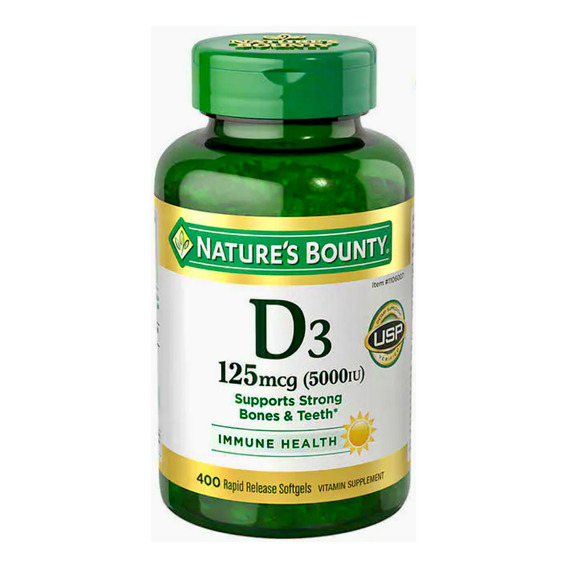 Vitamina D3 Natures Bounty 125m - Unidad a $329