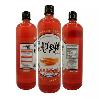 Jarabes Allegro Clasicos  Botella 1 Lt Naranja Caramelizada