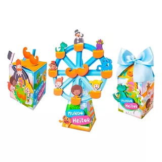 Kit 20 Caixas Personalizadas Mundo Bita 3d Luxo