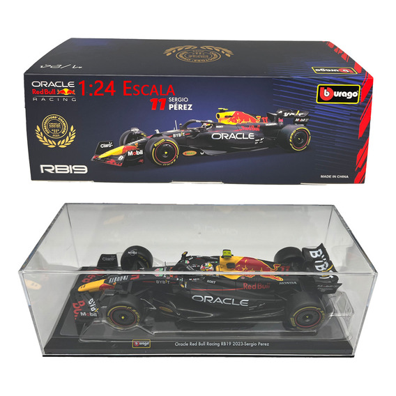 Bburago Redbull F1 Rb19 2023 Sergio Checo Pérez 1:24 Casco