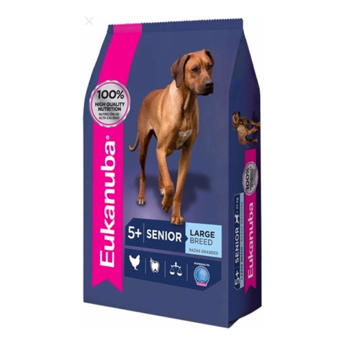 Alimento Eukanuba Super Premium para perro senior de raza grande sabor mix en bolsa de 15 kg