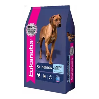 Alimento Eukanuba Super Premium Para Perro Senior De Raza Grande Sabor Mix En Bolsa De 15 kg