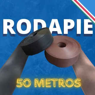 Rodapié Vinil 50 Metros 10cm De Alto Negro, Marrón Y Gris 