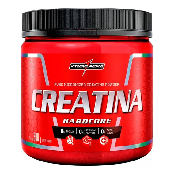  Creatina Integralmedica  Hardcore 100% Pura 300 Grs Pote 