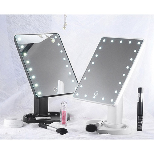 Led Mirror Espejo Cuadrado De Maquillaje , 16 Focos - Blanco