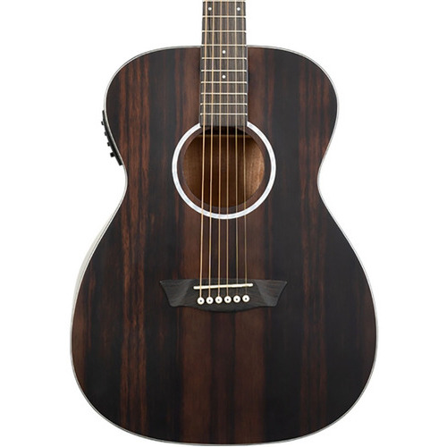 Washburn Guitarra Electroacústica Ebony Fe Deep Forest  Mate Color Marrón Oscuro