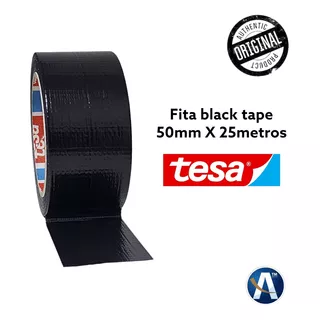 Cinta Adhesiva Profesional Tesa Negra De 50 Mm X 25 M