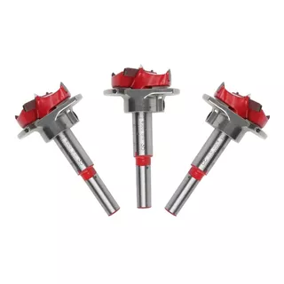 3 Brocas Tipo Forstner Carburo De Tungsteno Con Tope 35 Mm