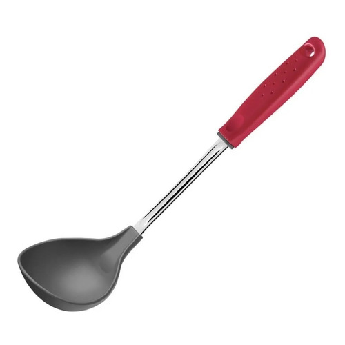 Cucharon Utilita De Nylon Utensilio Cocina Tramontina Color Rojo