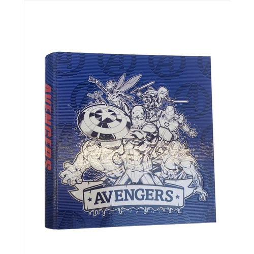 Carpeta Escolar N° 3 Avengers Historietas Ppr Solution Color Azul