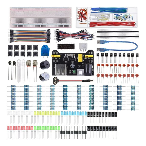 480pzs Kit De Electronica Con Protoboard Para Arduino Uno R3