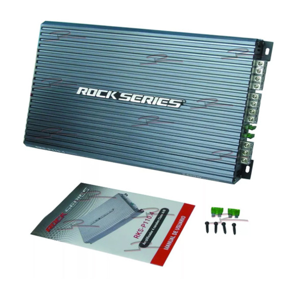 Amplificador De 4 Canales Clase A/b De 450 Watts Rms A 4 Ohm X 2, 1100 Watts Maximons Rock Series Modelo: Rks-p110.4 Color Blanco