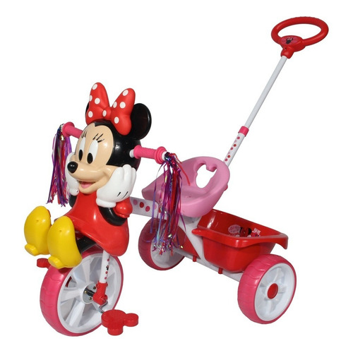 Triciclo Apache Minnie 3d Cajuela Grande Envio Normal Gr Color Rojo