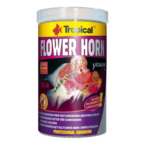 Alimento Tropical Crecimiento Peces Flower Horn Young 380grs