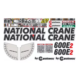 Kit De Calcomanías Para Manitowoc National Crane 600e2