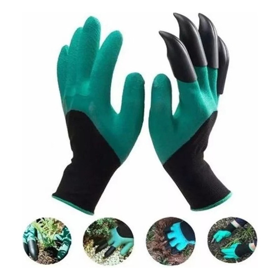 Guantes Para Jardinería Con Garras Trabajo Jardín / Disparo Color Verde Diseño De La Tela Látex Talla Talla Única