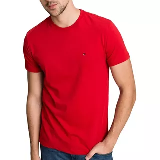 Camiseta Tommy Hilfiger Preta Básica Masculino