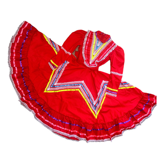 Vestido Típico Regional Jalisco Vuelo Completo Fiesta Patria