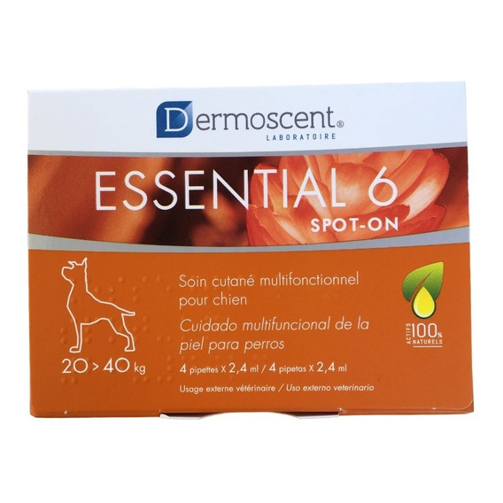 Essential 6 Spot-on Perros 20 A 40 Kg Ácidos Grasos Tópico