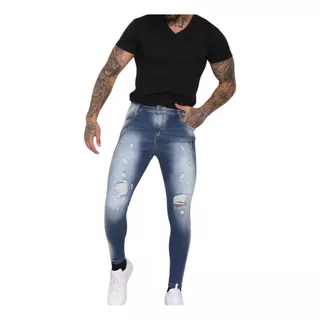 Calsa Masculina Jeans Skinny Colada Lycra Estica Nf