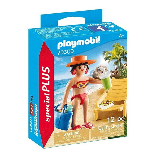 Juego Playmobil Special Plus Turista Con Hamaca 12 Piezas
