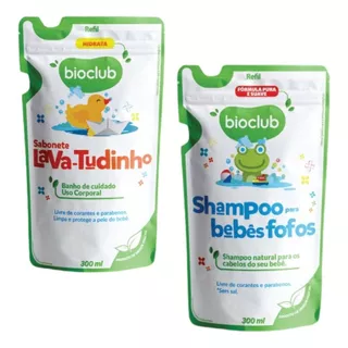 Sabonete Liquido Lava Tudinho Shampoo Bebê Fofo Refil 300ml