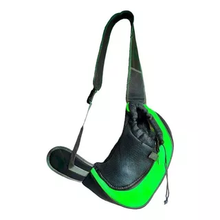 Mochila Transporte Pet Bolsa De Ombro Sacola Cachorro Gato Cor Verde