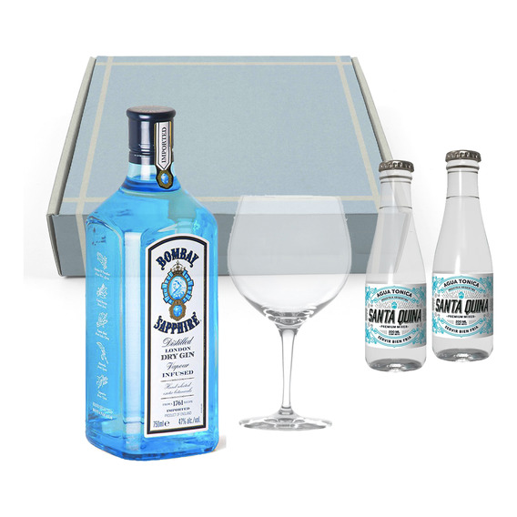 Caja Regalo Gin Bombay + Copa + 2 Tónicas A Elección