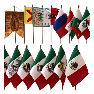 Coleccion Historia Bandera Mexico 45 X 60 Cm (solo Banderas)