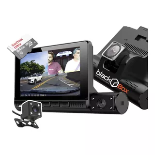 Câmera Veicular Black Box Gpx - 3 Câmeras Taxi/uber + 64gb