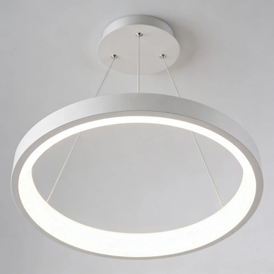 Lampara Colgante Halo Aro Led Cct Diseño Blanco Ldf43040-b Blanco