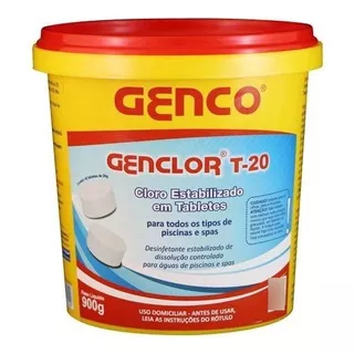 Cloro Estabilizado Genclor Tabletes T-20 - 45un Genco