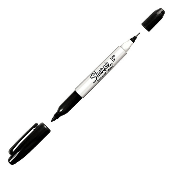 Marcador Sharpie Permanente Doble Punta Negro X12ud