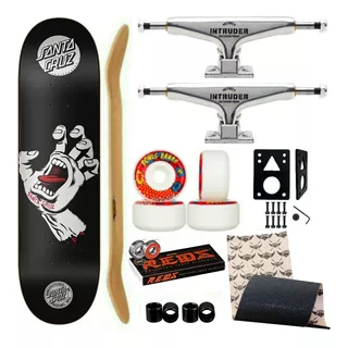 Skate Profissional Santa Cruz 8.5 Completo Redbones Moska 58