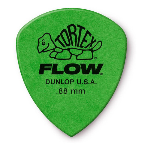 Jim Dunlop Flow Standard .88mm Púas De Guitarra Color Verde Tamaño Mediano