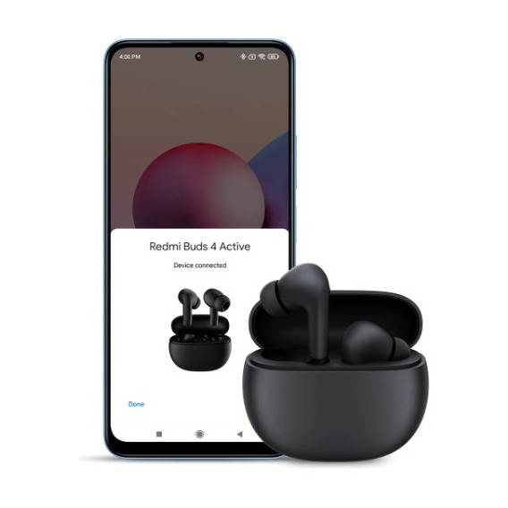 Audifono Xiaomi Redmi Buds 4 Active Bluetooth 5.3 Negro